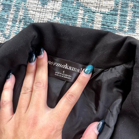 Norma Kamali Black Single Breasted Blazer Jacket‎ - Size 4 - Picture 4 of 7